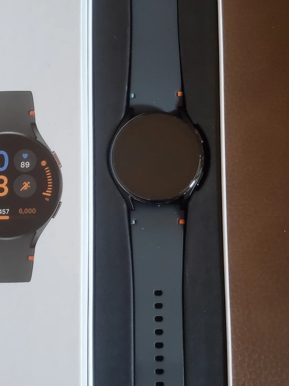 Samsung Black and Orange Accent Smartwatch